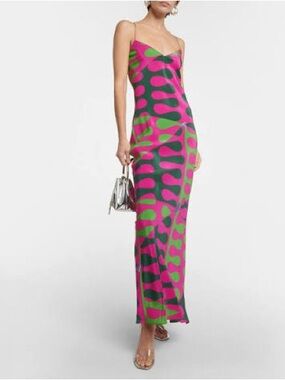 Pucci leocorno slit slip dress
